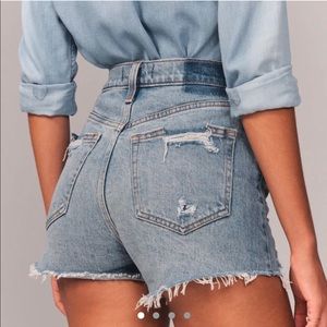 Abercrombie and Fitch High Rise Jean Shorts